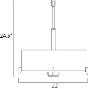 Nexus 22' 4 Light Entry Foyer Pendant in Oil Rubbed Bronze