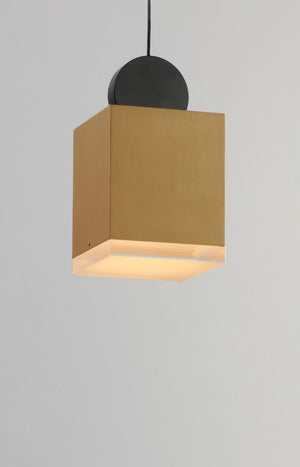 Nob 3.5' Single Light Pendant in Black and Gold