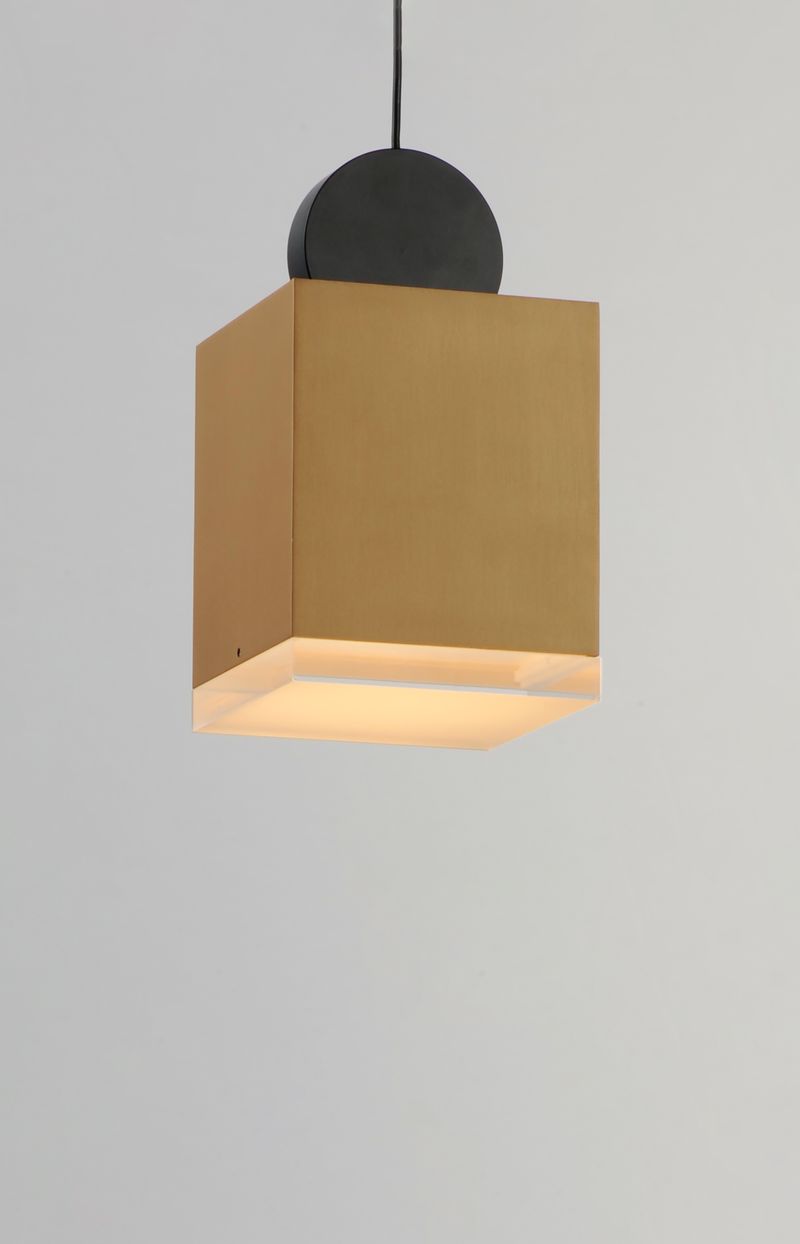 Nob 3.5' Single Light Pendant in Black and Gold