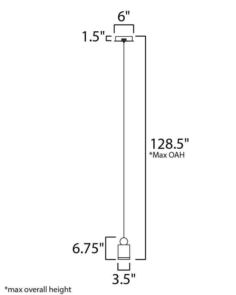 Nob 3.5' Single Light Pendant in Black and Gold
