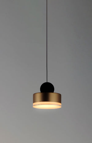 Nob 4.75' Single Light Pendant in Black and Gold