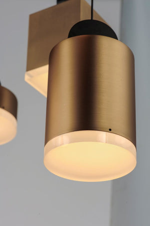 Nob 26.5' 12 Light Multi-Light Pendant in Black and Gold