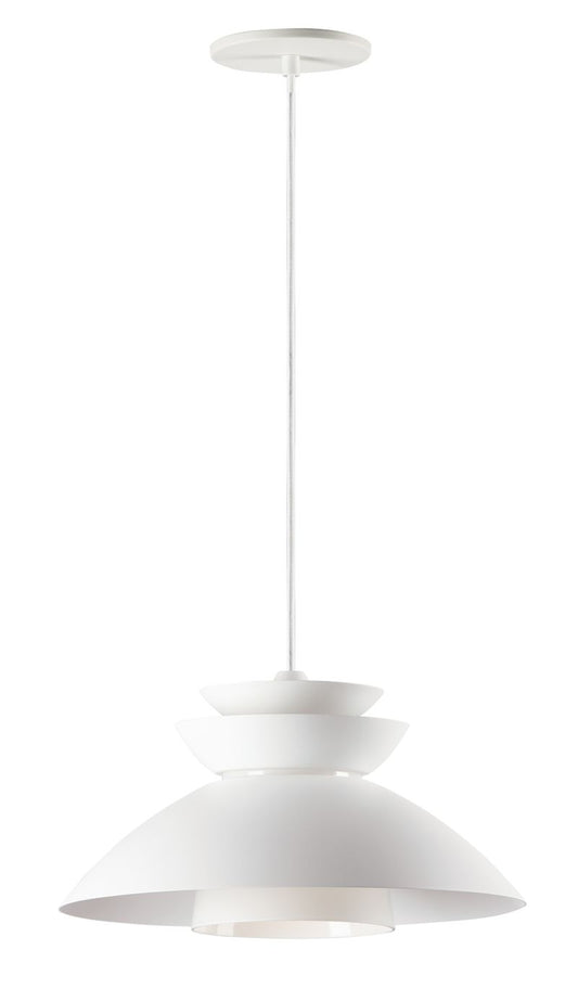 Nordic 8" Single Light Pendant in White