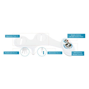 SouthSpa Bidet Toilet Attachment in White