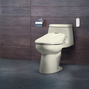 Swash Luxury Elongated Bidet Seat in Biscuit