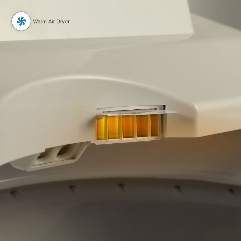 Swash Luxury Elongated Bidet Seat in Biscuit