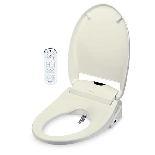 Swash Luxury Elongated Bidet Seat in Biscuit