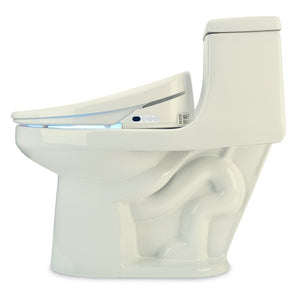 Swash Luxury Elongated Bidet Seat in Biscuit
