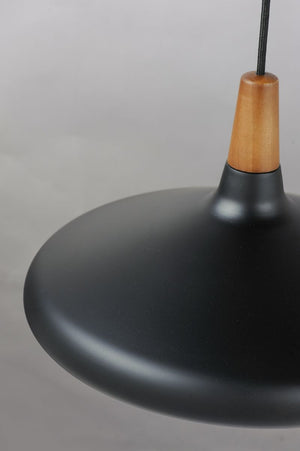 Nordic 15.25' Single Light Pendant in Walnut Black