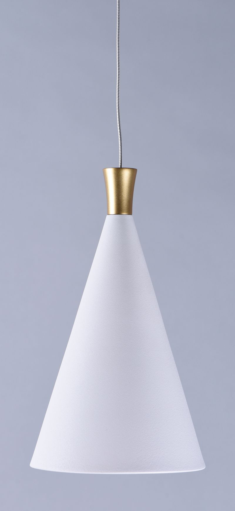 Norsk 5.5' Single Light Pendant in White and Metallic Gold