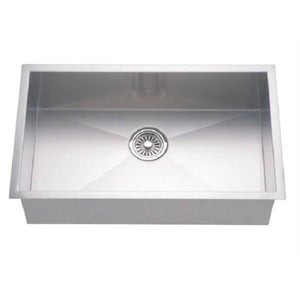 Cana 32' Single Basin Undermount Kitchen Sink in Stainless Steel