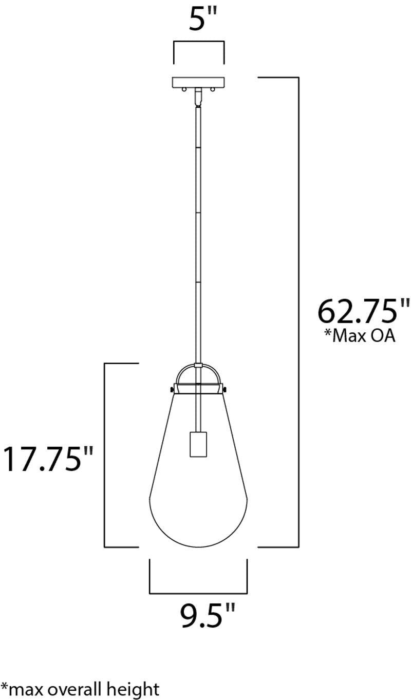 Nyla 9.5' Wide 1 Light Single Pendant using E26 Medium Incandescent Bulbs in Satin Nickel
