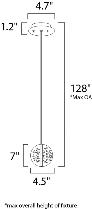 Orb 4.5' Single Light Pendant in Polished Chrome