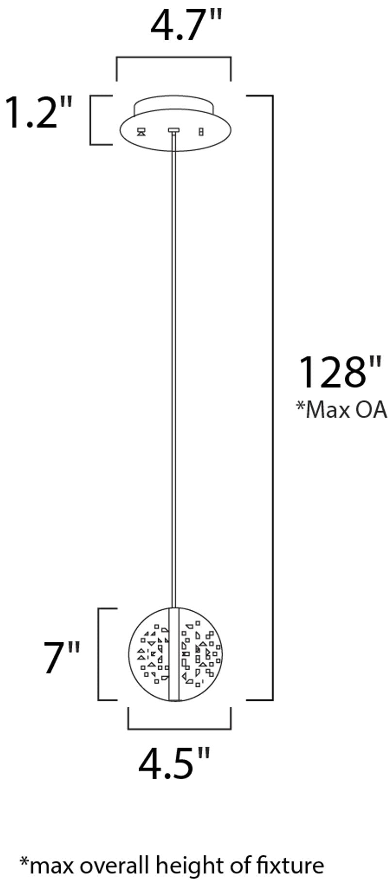Orb 4.5' Single Light Pendant in Polished Chrome