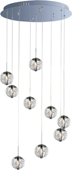 Orb 21.75' 9 Light Multi-Light Pendant in Polished Chrome