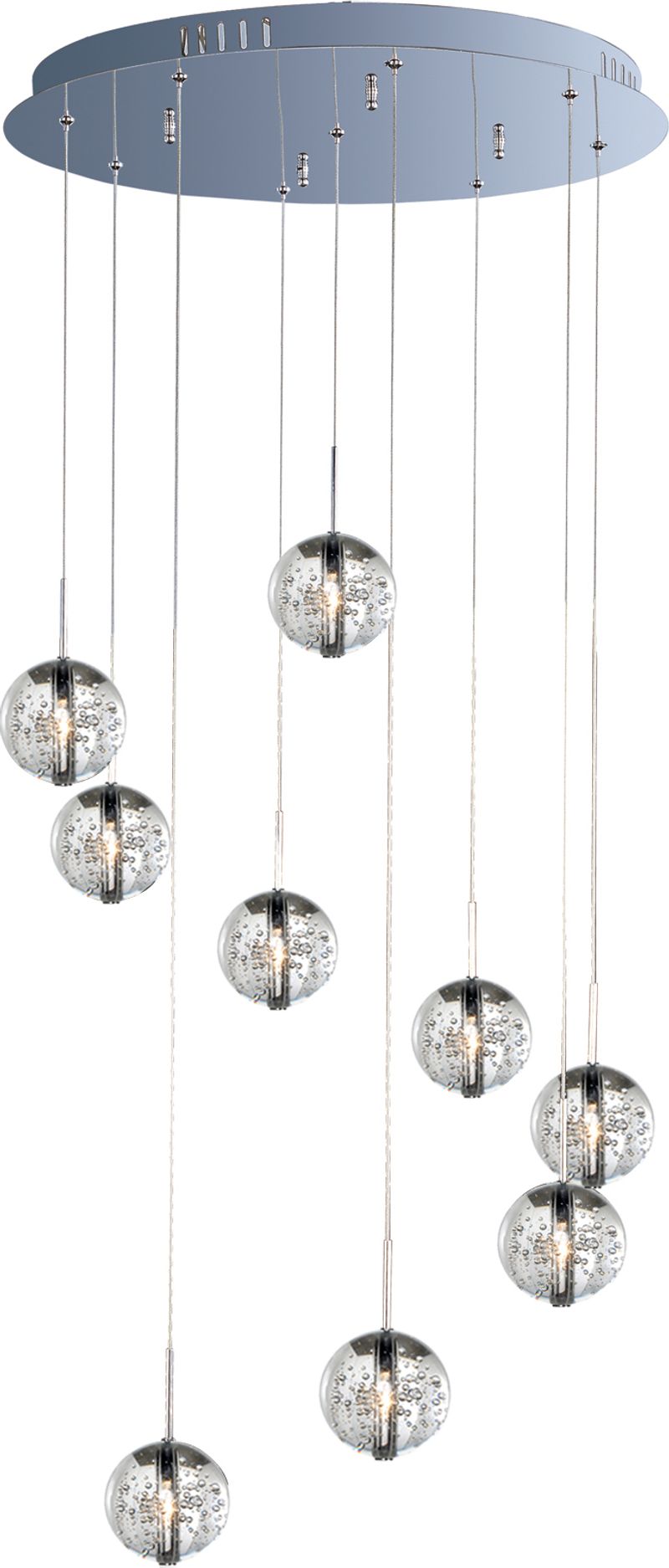 Orb 21.75' 9 Light Multi-Light Pendant in Polished Chrome