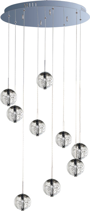 Orb 21.75' 9 Light Multi-Light Pendant in Polished Chrome