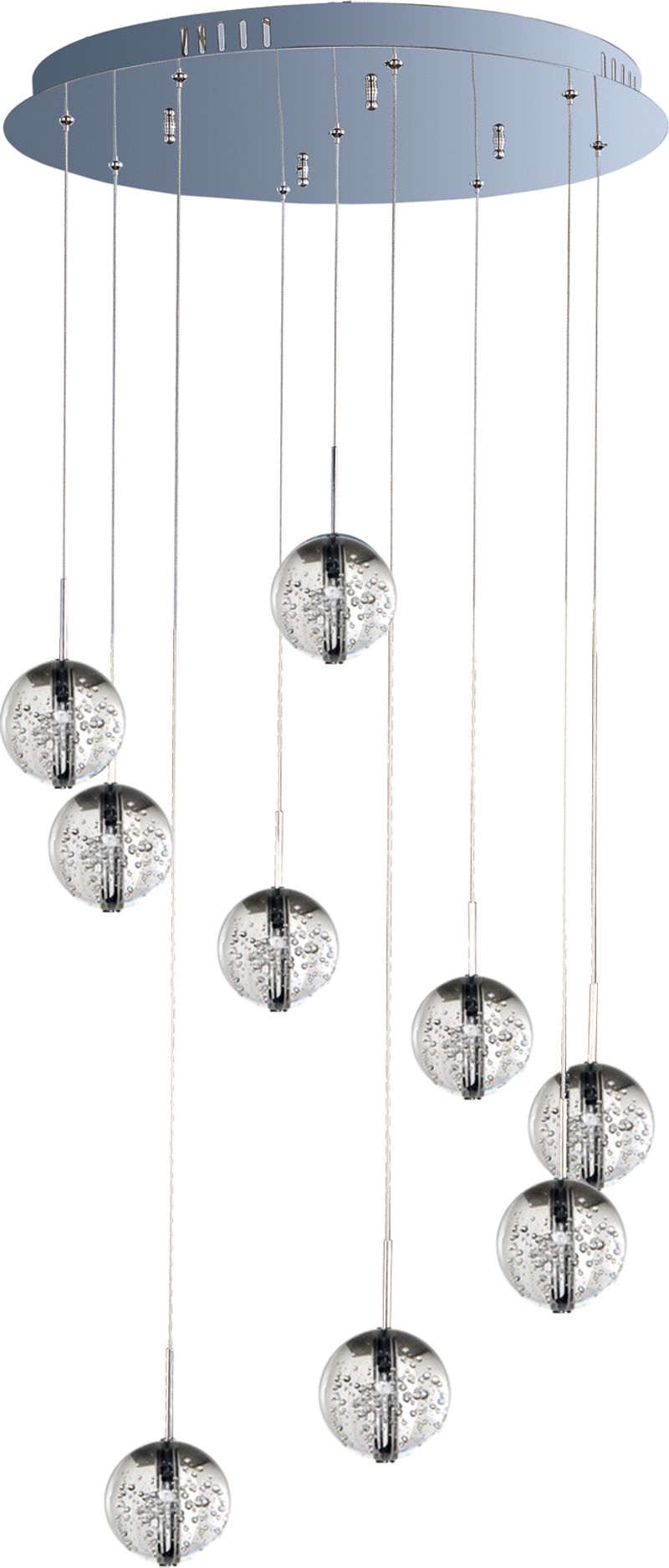 Orb 21.75' 9 Light Multi-Light Pendant in Polished Chrome