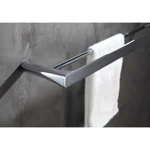Caster 3 Towel Bar in Polished Chrome