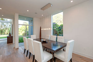 Orb 11' 10 Light Linear Pendant in Polished Chrome