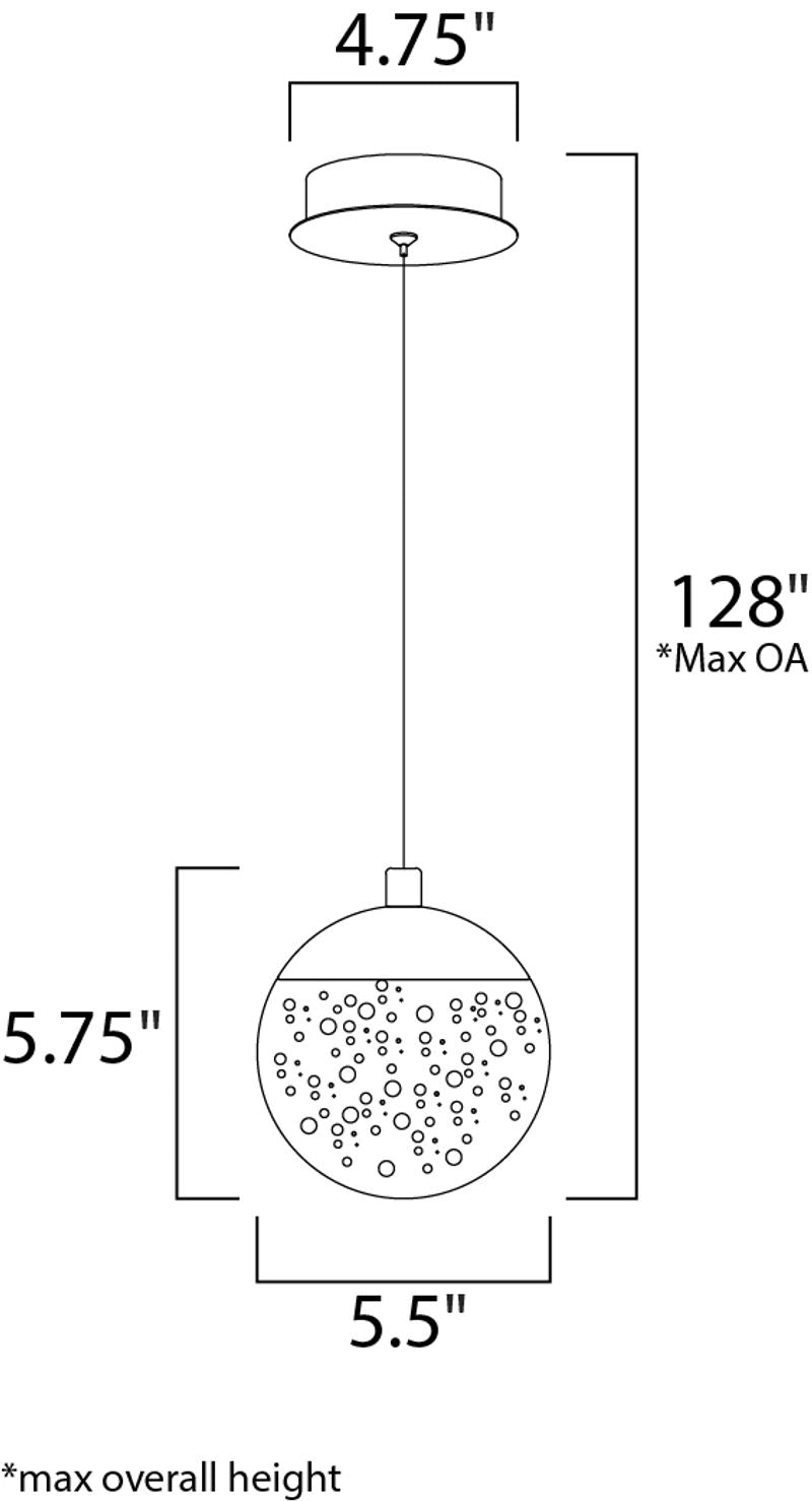 Orb II 5.5' Single Light Pendant in Polished Chrome