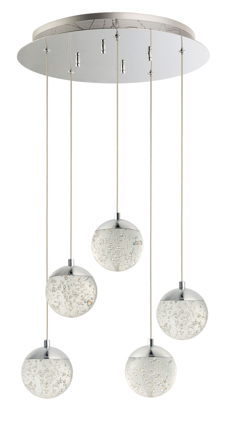 Orb II 15.5' 5 Light Multi-Light Pendant in Polished Chrome