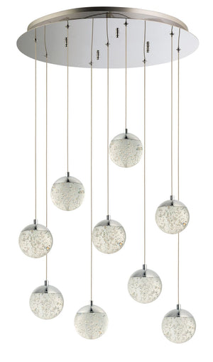 Orb II 21.75' 9 Light Multi-Light Pendant in Polished Chrome