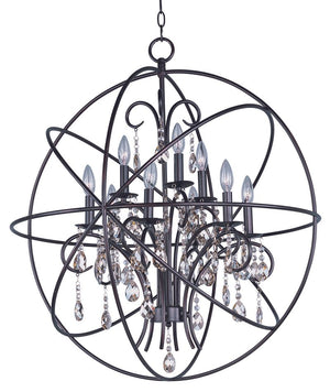 Orbit 30' 9 Light Single-Tier Chandelier in Oil Rubbed Bronze