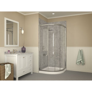 Eternity 38' x 38' x 4' Acrylic Quarter Round Shower Base in White