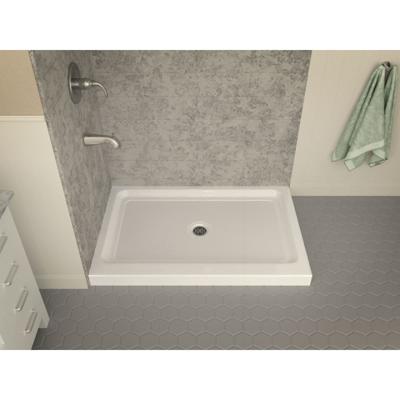 Vail 48' x 36' x 5.5' Acrylic Shower Base in Glossy White