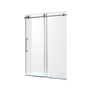 Madam 48' Tempered Glass Frameless Sliding Shower Door in Polished Chrome
