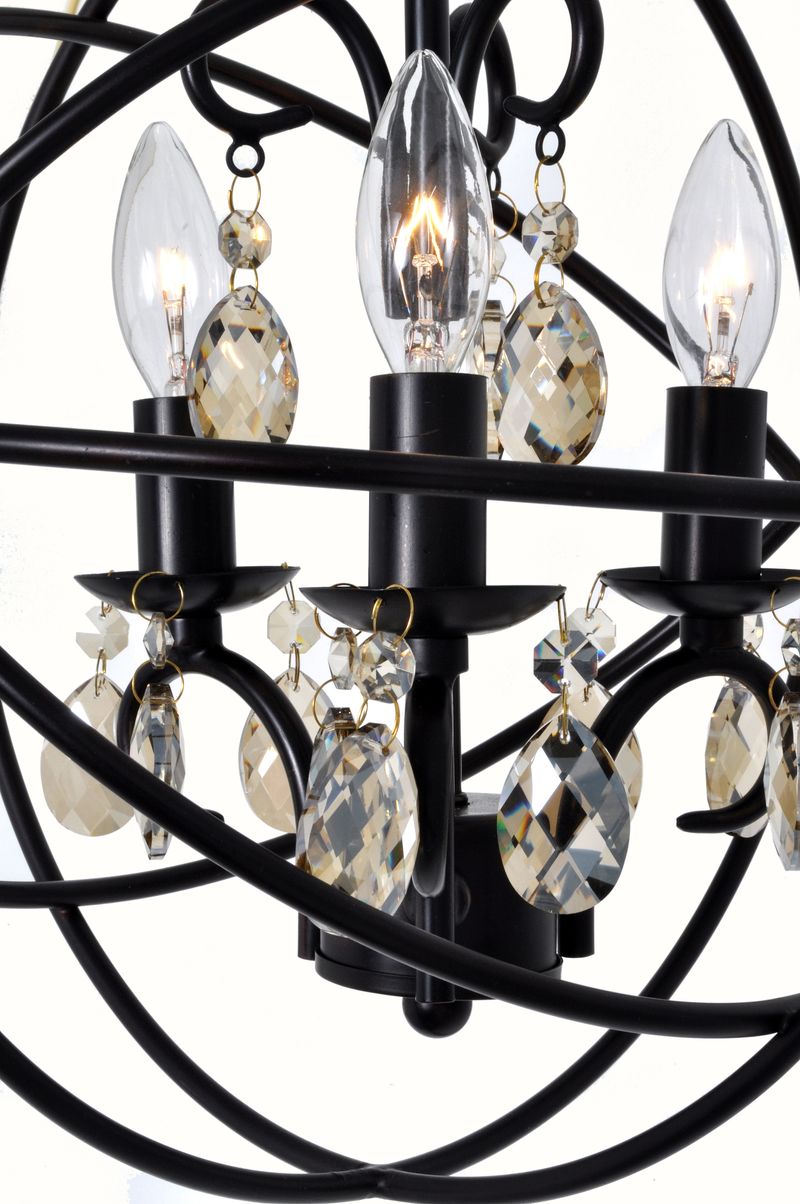 Orbit 12' 3 Light Single-Tier Chandelier in Oil Rubbed Bronze