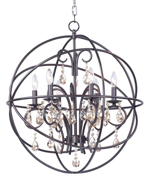 Orbit 25' 6 Light Single-Tier Chandelier in Oil Rubbed Bronze
