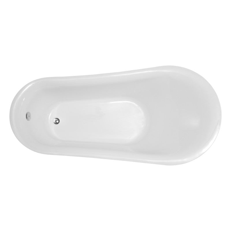 Talyah 70.8' Acrylic Freestanding Bathtub in Glossy White