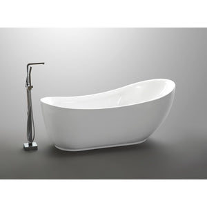 Talyah 70.8' Acrylic Freestanding Bathtub in Glossy White