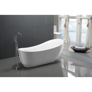 Talyah 70.8' Acrylic Freestanding Bathtub in Glossy White
