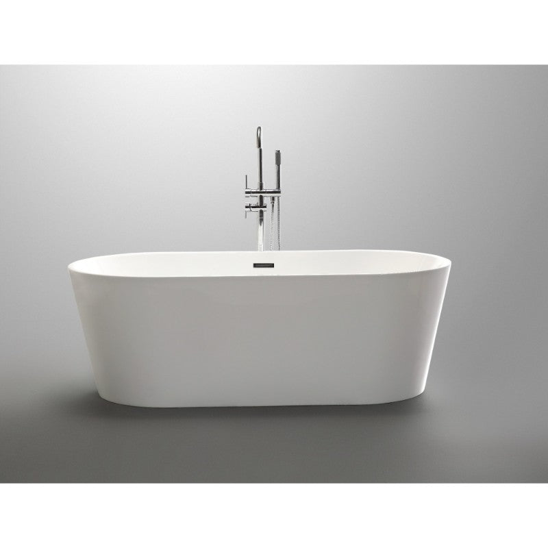 Chand 67.7' Acrylic Freestanding Bathtub in Glossy White