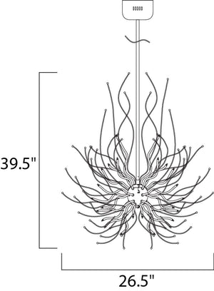 Orion 26.5' 39 Light Single Pendant in Polished Chrome