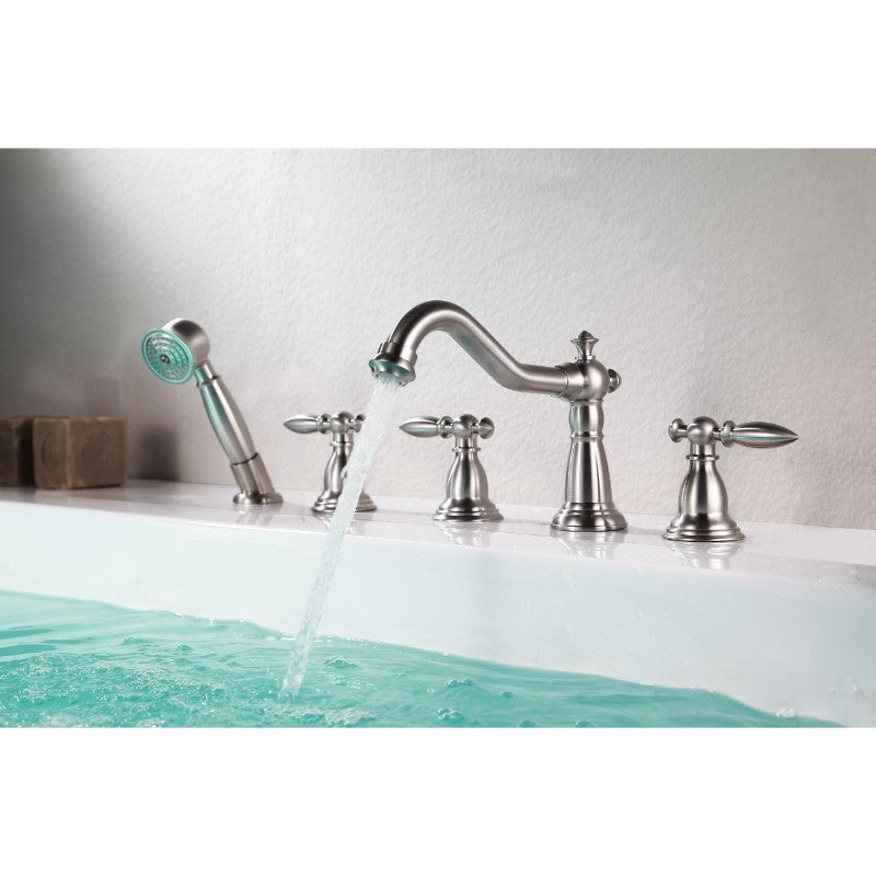 Patriarch Roman Tub Filler Faucet in Brushed Nickel
