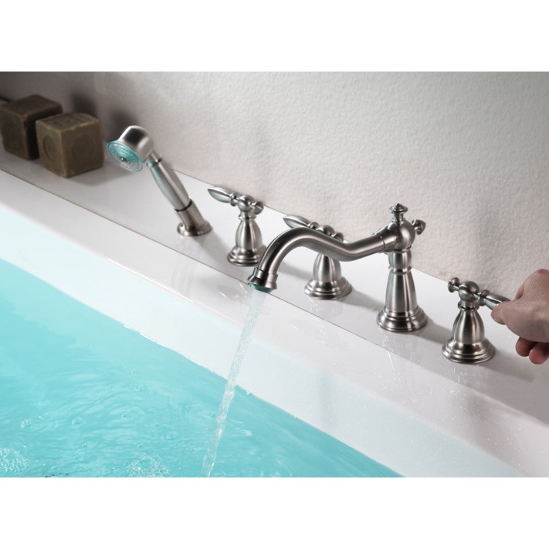 Patriarch Roman Tub Filler Faucet in Brushed Nickel