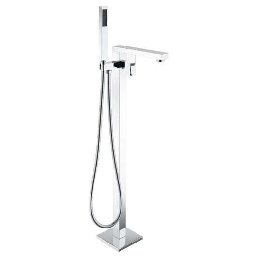 Khone Freestanding Roman Tub Filler Faucet in Polished Chrome