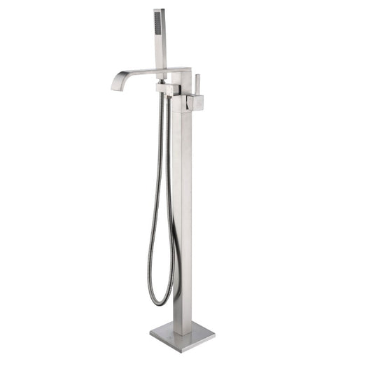 Angel Freestanding Roman Tub Filler Faucet in Brushed Nickel