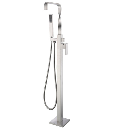 Yosemite Freestanding Roman Tub Filler Faucet in Brushed Nickel