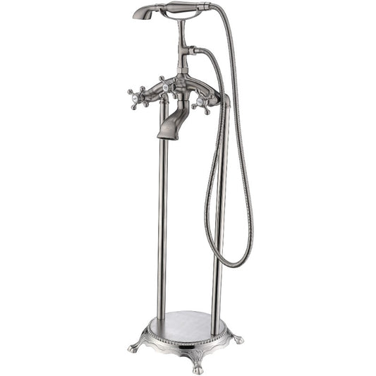 Tugela Freestanding Roman Tub Filler Faucet in Brushed Nickel