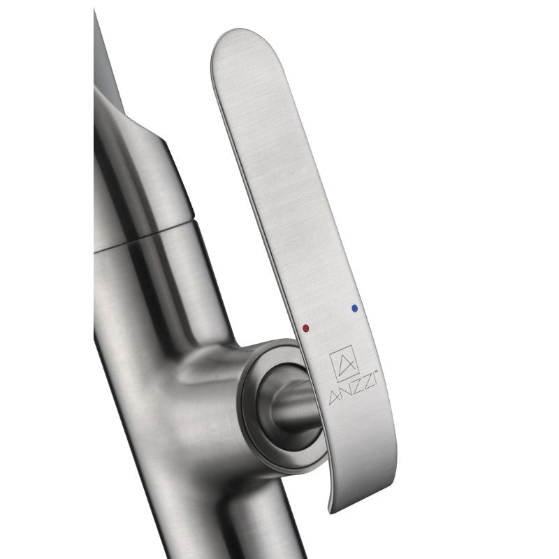 Accent 19.69' Single-Handle Pull-Down Kitchen Faucet in Brushed Nickel