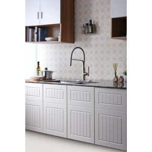 Accent 19.69' Single-Handle Pull-Down Kitchen Faucet in Brushed Nickel