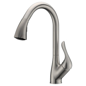 Accent 16.43' Single-Handle Pull-Down Kitchen Faucet in Brushed Nickel