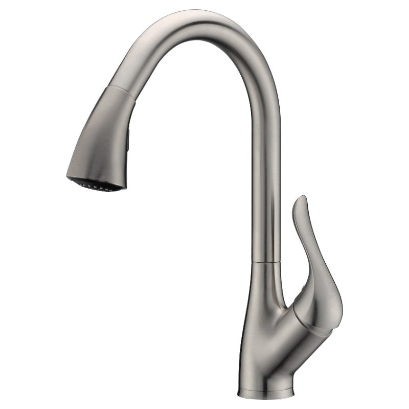 Accent 16.43' Single-Handle Pull-Down Kitchen Faucet in Brushed Nickel