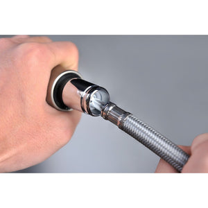 Accent 16.43' Single-Handle Pull-Down Kitchen Faucet in Brushed Nickel