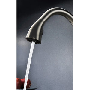 Accent 16.43' Single-Handle Pull-Down Kitchen Faucet in Brushed Nickel